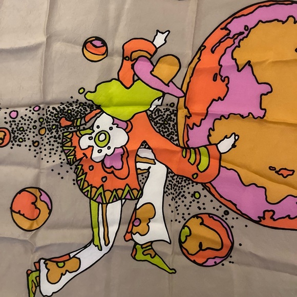 Vintage Peter Max Silk Print Scarf - Picture 5 of 8